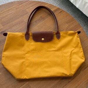 Longchamp Le Pliage Mustard Yellow